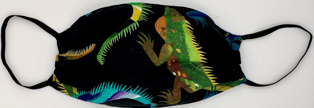 Iguana Aloha Face Mask